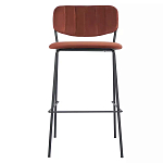 Стул барный с широкой полукруглой спинкой Chair Smooth Shapes варинант исполнения - 1 | Loft Concept в Санкт-петербурге