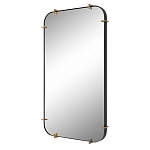 Зеркало настенное в черной металлической раме Mirror Cardinal варинант исполнения - 1 | Loft Concept в Санкт-петербурге