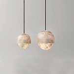 Подвесной светильник светодиодный с плафоном сферической формы Stone Helios варинант исполнения - 2 | Loft Concept в Санкт-петербурге