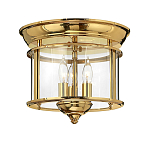 Потолочный светильник в форме фонаря с прозрачным цилиндрическим плафоном и тремя лампами в форме свечей Hinkley варинант исполнения - 5 | Loft Concept в Санкт-петербурге