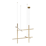 Люстра с 6-ю  пересекающимися цилиндрическими плафонами на тонких тросах Trumpet tube варинант исполнения - 6 | Loft Concept в Санкт-петербурге