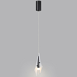 Подвесной светильник с черной металлической основой и рельефным плафоном Glass Pod варинант исполнения - 9 | Loft Concept в Санкт-петербурге