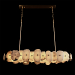 Подвесной светильник с фигурными элементами из белого алебастра Cryptocrystalline Stone варинант исполнения - 4 | Loft Concept в Санкт-петербурге