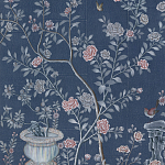 Обои ручная роспись Houghton Dark Blue варинант исполнения - 4 | Loft Concept в Санкт-петербурге