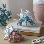 Статуэтка голубой рак с белой раковиной Marine Accessories варинант исполнения - 6 | Loft Concept в Санкт-петербурге