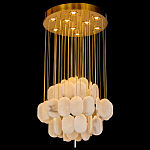 Люстра с овальными подвесками из натурального камня Spatial Composition варинант исполнения - 1 | Loft Concept в Санкт-петербурге