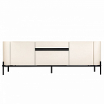 ТВ-тумба белая с чёрной столешницей с 2-мя дверками и ящиком San Marco варинант исполнения - 3 | Loft Concept в Санкт-петербурге