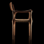 Стул из Ореха с плетеным сидением Kronos Dining Chair Brown варинант исполнения - 3 | Loft Concept в Санкт-петербурге