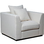 Дизайнерское кресло мягкое с обивкой из рогожки кремового цвета Decoration of Everything варинант исполнения - 1 | Loft Concept в Санкт-петербурге