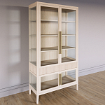 Витрина Primo со стеклянными фасадами и 2 ящиками Светлый дуб варинант исполнения - 2 | Loft Concept в Санкт-петербурге