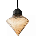 Подвесной светильник с янтарным рельефным плафоном Lamp with Frozen Glass Effect варинант исполнения - 2 | Loft Concept в Санкт-петербурге
