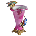 Ваза розового цвета из фарфора с птичкми и цветущими ветвями Garden of Eden варинант исполнения - 3 | Loft Concept в Санкт-петербурге