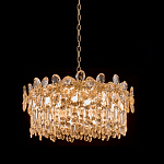 Люстра круглая с декоративными элементами в виде крупных хрустальных цветов Palace Gardens варинант исполнения - 3 | Loft Concept в Санкт-петербурге