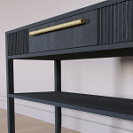 Дизайнерская Консоль с полкой и ящиком Primo Черный дуб варинант исполнения - 4 | Loft Concept в Санкт-петербурге