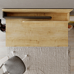 Стол письменный с выдвижным ящиком цвета древесины LEILA WORKING TABLE OAK ANTHRACITE варинант исполнения - 7 | Loft Concept в Санкт-петербурге