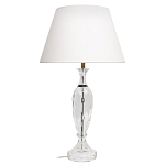 Настольная лампа хрустальная с белым абажуром Diamond Facets варинант исполнения - 1 | Loft Concept в Санкт-петербурге