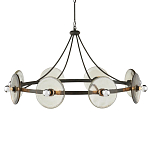 Люстра круглая с литыми стеклянными дисками Olympe Glass Chandelier варинант исполнения - 1 | Loft Concept в Санкт-петербурге