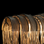 Люстра подвесная с металлическими цепочками и изогнутыми металлическими дугами 72 см Atlantis Chain варинант исполнения - 10 | Loft Concept в Санкт-петербурге