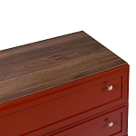 Комод красный из массива бука с 3-мя ящиками Wenge Light варинант исполнения - 4 | Loft Concept в Санкт-петербурге