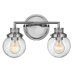 Бра для ванных комнат с прозрачным шарообразным плафоном из стекла с пузырьками на круглом основании Hinkley варинант исполнения - 16 | Loft Concept в Санкт-петербурге