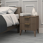 Тумба прикроватная коричневая с двумя ящиками Harper Line варинант исполнения - 3 | Loft Concept в Санкт-петербурге