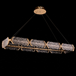 Люстра прямоугольная с текстурным природным рисунком IceFlame варинант исполнения - 2 | Loft Concept в Санкт-петербурге