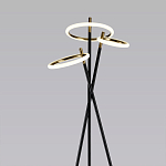 Торшер с 3-мя круглыми светодиодными лампами на черной триноге Underlining варинант исполнения - 2 | Loft Concept в Санкт-петербурге