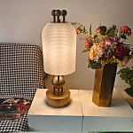 Настольная лампа в виде фонаря с белым фактурным абажуром Echoes of Light варинант исполнения - 5 | Loft Concept в Санкт-петербурге