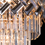 Люстра многоярусная с переплетенными металлическими элементами черного и золотого цвета и прозрачными хрустальными подвесками Empire Chandelier Crystal варинант исполнения - 5 | Loft Concept в Санкт-петербурге