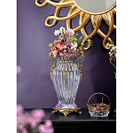 Ваза прозрачная с бронзовыми ручками в виде ангелов Eden Garden варинант исполнения - 3 | Loft Concept в Санкт-петербурге