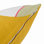 Подушка декоративная хлопковая горчичного цвета с абстрактным принтом Elysian Flow Sunset варинант исполнения - 4 | Loft Concept в Санкт-петербурге