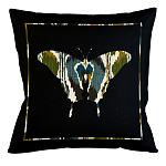 Подушка декоративная бабочка сине-зелёный орнамент Ikat Pattern варинант исполнения - 1 | Loft Concept в Санкт-петербурге