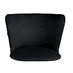 Барный стул со спинкой на 4-х коричневых ножках Черный Велюр Ava Charm варинант исполнения - 3 | Loft Concept в Санкт-петербурге