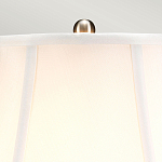 Настольная лампа с фарфоровым основанием с декоративным орнаментом и белым абажуром на темной круглой подставке Elstead Lighting варинант исполнения - 2 | Loft Concept в Санкт-петербурге