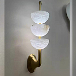 Бра с 3-мя мраморными плафонами в форме чаши Warm Marble Light варинант исполнения - 3 | Loft Concept в Санкт-петербурге