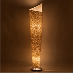 Торшер из перламутра на металлическом каркасе Indonesian Spiral варинант исполнения - 2 | Loft Concept в Санкт-петербурге