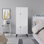 Комод белый с 4-мя дверцами на металлических ножках SPARK MULTIPURPOSE CABINET WHITE варинант исполнения - 1 | Loft Concept в Санкт-петербурге