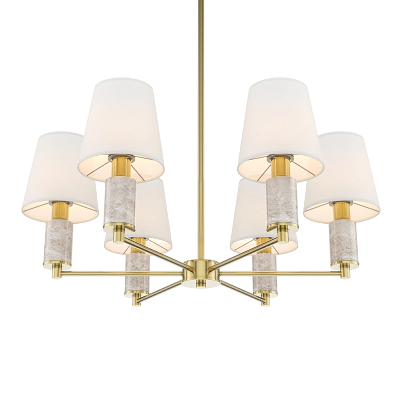 Люстра подвесная Lira Латунь Серый Белый в Санкт-петербурге | Loft Concept 