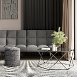 Пуф Three Gray в ткани букле серого цвета варинант исполнения - 3 | Loft Concept в Санкт-петербурге