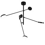 Потолочный светильник светодиодный с тремя лампами черный металл Bendik  варинант исполнения - 1 | Loft Concept в Санкт-петербурге