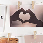 Рамка для фото с подсветкой c 6-ю деревянными прищепками в комплекте Photo Backlight варинант исполнения - 4 | Loft Concept в Санкт-петербурге