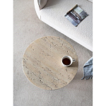 Столик приставной с круглой столешницей Textured Cream Table варинант исполнения - 5 | Loft Concept в Санкт-петербурге