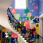 Обои ручная роспись в стиле Арт-деко Jazz Special Colourway on dyed silk with embroidery варинант исполнения - 3 | Loft Concept в Санкт-петербурге