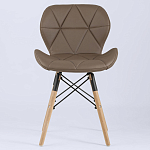 Стул с коричневым сиденьем из экокожи JEROEN варинант исполнения - 3 | Loft Concept в Санкт-петербурге