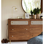 Комод с 6-ю ящиками с декором из ротанга Degarmo Chest of Drawers варинант исполнения - 6 | Loft Concept в Санкт-петербурге