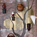 Обои ручная роспись Willow & Waves Original colourway on Edo painted Xuan paper with antiquing варинант исполнения - 1 | Loft Concept в Санкт-петербурге