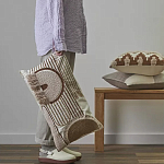 Чехол на подушку с вышивкой в виде геометрических узоров Beige Calista Rect варинант исполнения - 5 | Loft Concept в Санкт-петербурге