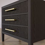 Тумба Primo  с тремя ящиками шпон темный орех варинант исполнения - 4 | Loft Concept в Санкт-петербурге