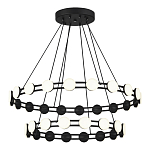 Люстра двухъярусная с круглыми светодиодными источниками света Maxine Light варинант исполнения - 4 | Loft Concept в Санкт-петербурге