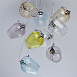 Люстра каскадная с 9-ю разноцветными стеклянными плафонами Kaleido варинант исполнения - 4 | Loft Concept в Санкт-петербурге